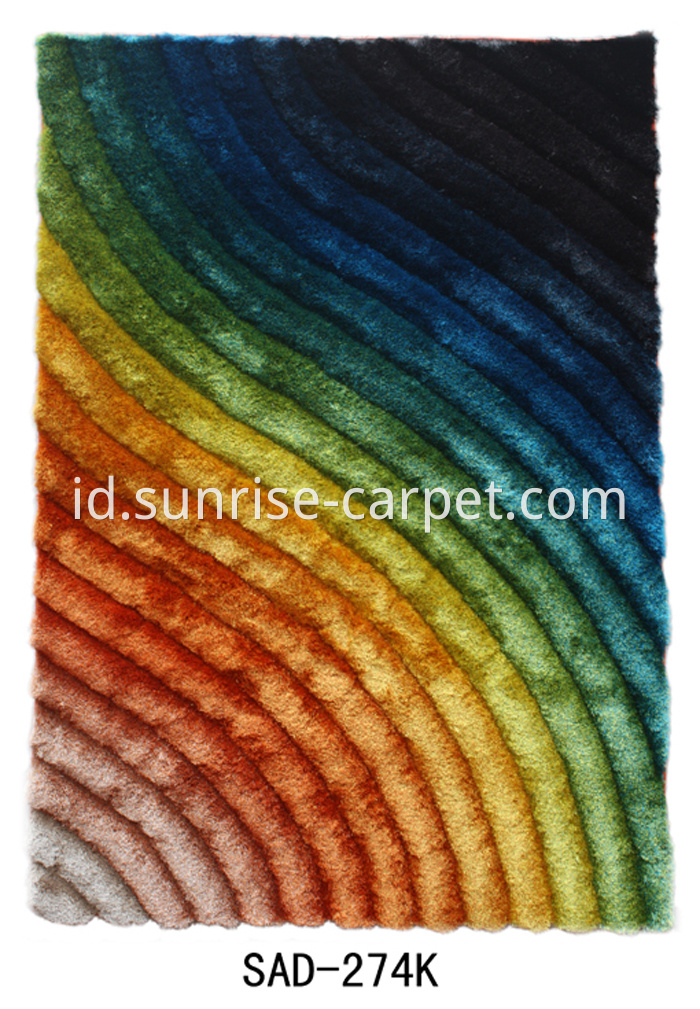 Polyester silk shaggy